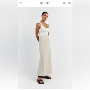 Dissh Syran Linen Midi Skirt